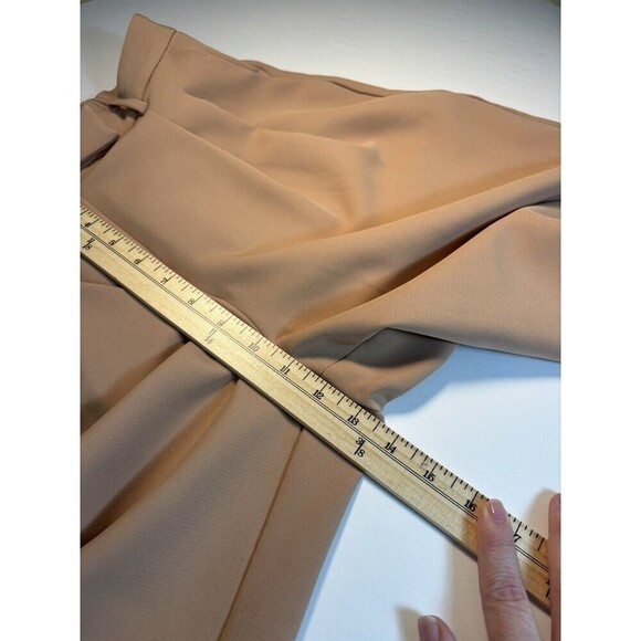 Amazon The Drop Wyatt Pleated Pants Trousers Praline Peach Gold Medium Wide Leg - Picture 6 of 11